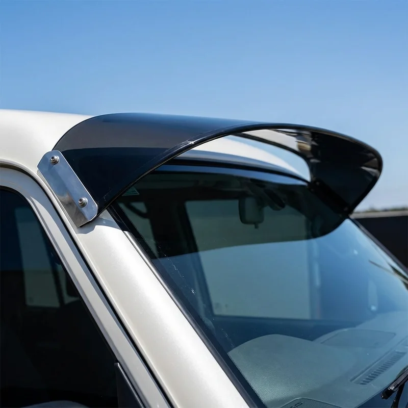 Dodge M350 vientisas akrilinis priekinio stiklo skydelis (1974 - 1974) - 1