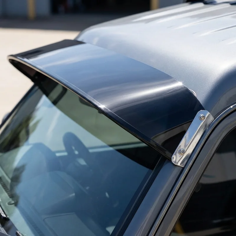 Hino 165 Solid Acrylic Windscreen Sunvisor (2005 - 2010) - 1