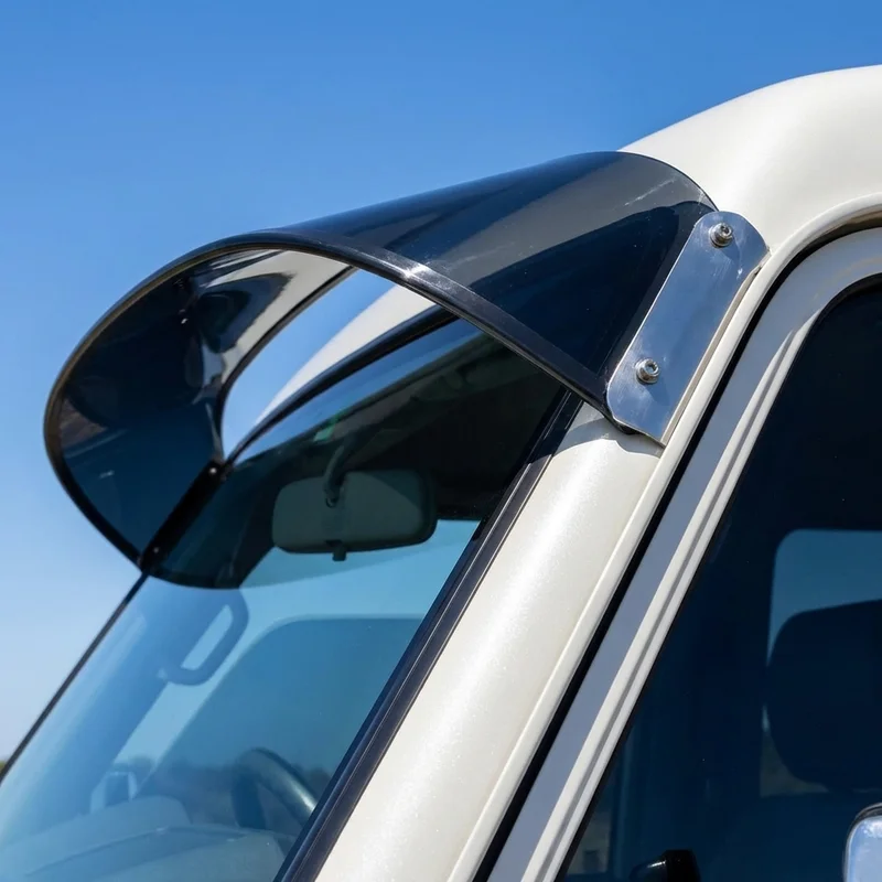 Peterbilt 352 Solid Acrylic Windscreen Sunvisor (1988 - 1988) - 1