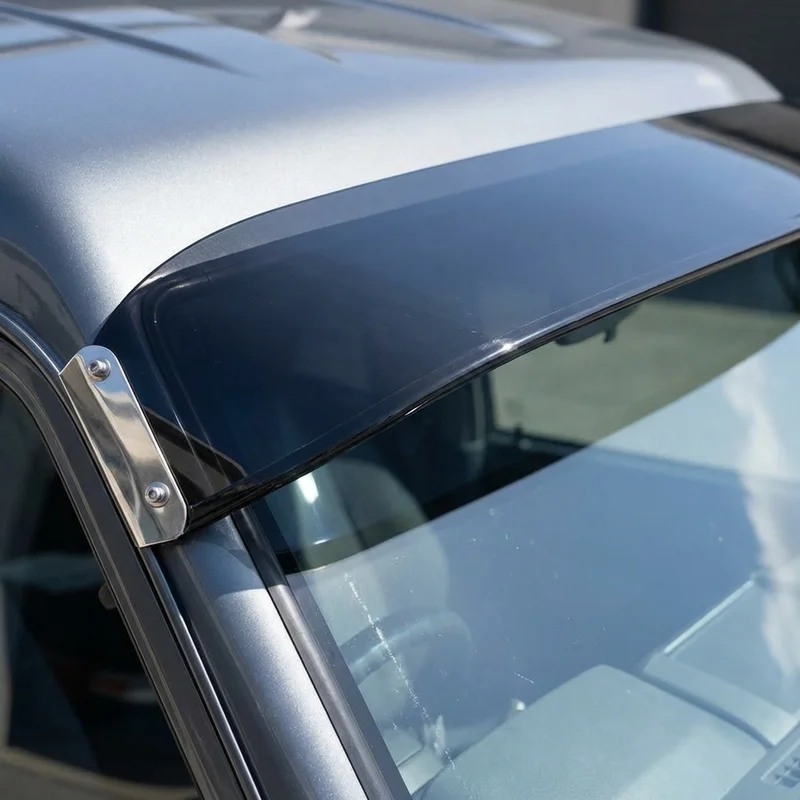 White WCM Solid Acrylic Windscreen Sunvisor (1981 - 1988) - 1