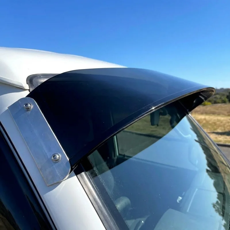 White WCS Solid Acrylic Windscreen Sunvisor (1981 - 1988) - 1