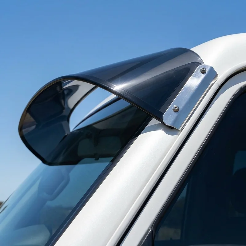 White WIL Solid Acrylic Windscreen Sunvisor (1984 - 1988) - 1