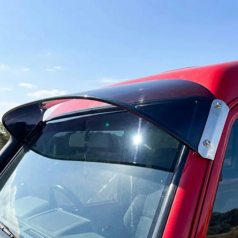 White WIS Solid Acrylic Windscreen Sunvisor (1984 - 1988) - 1